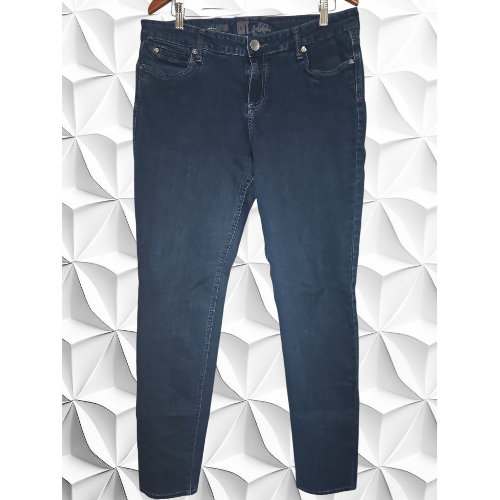 KUT from the Kloth Diana Skinny Jeans Dark Wash Blue Denim Size 14